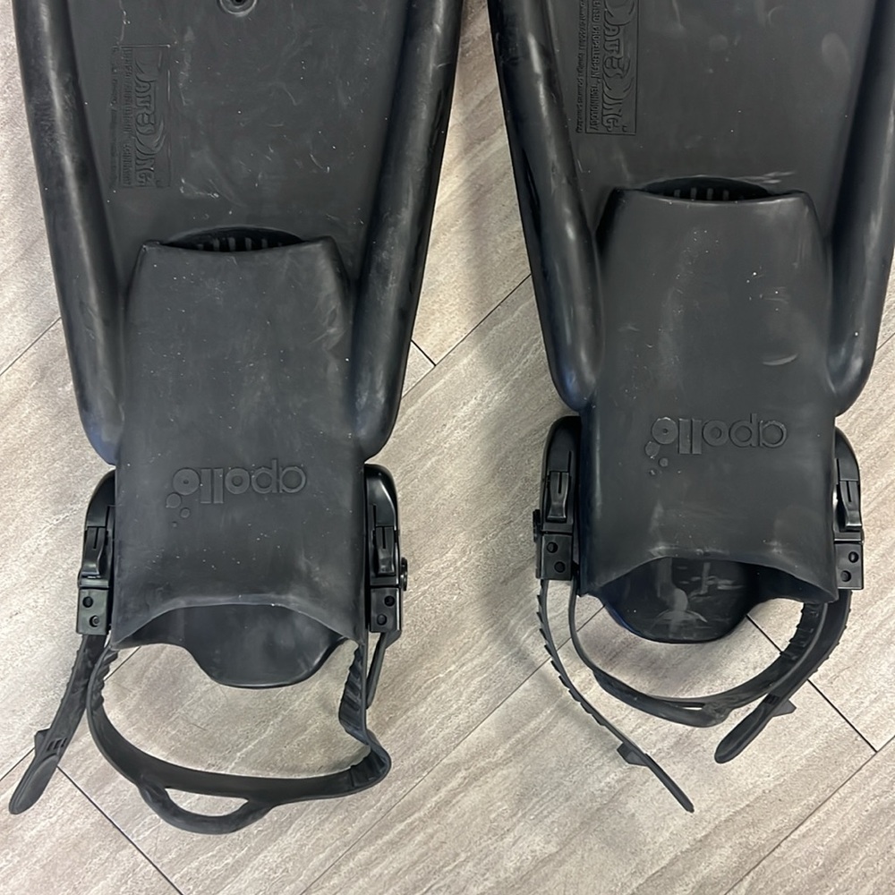 Black Scuba Split Fins‎ Apollo Size M - Picture 2 of 9